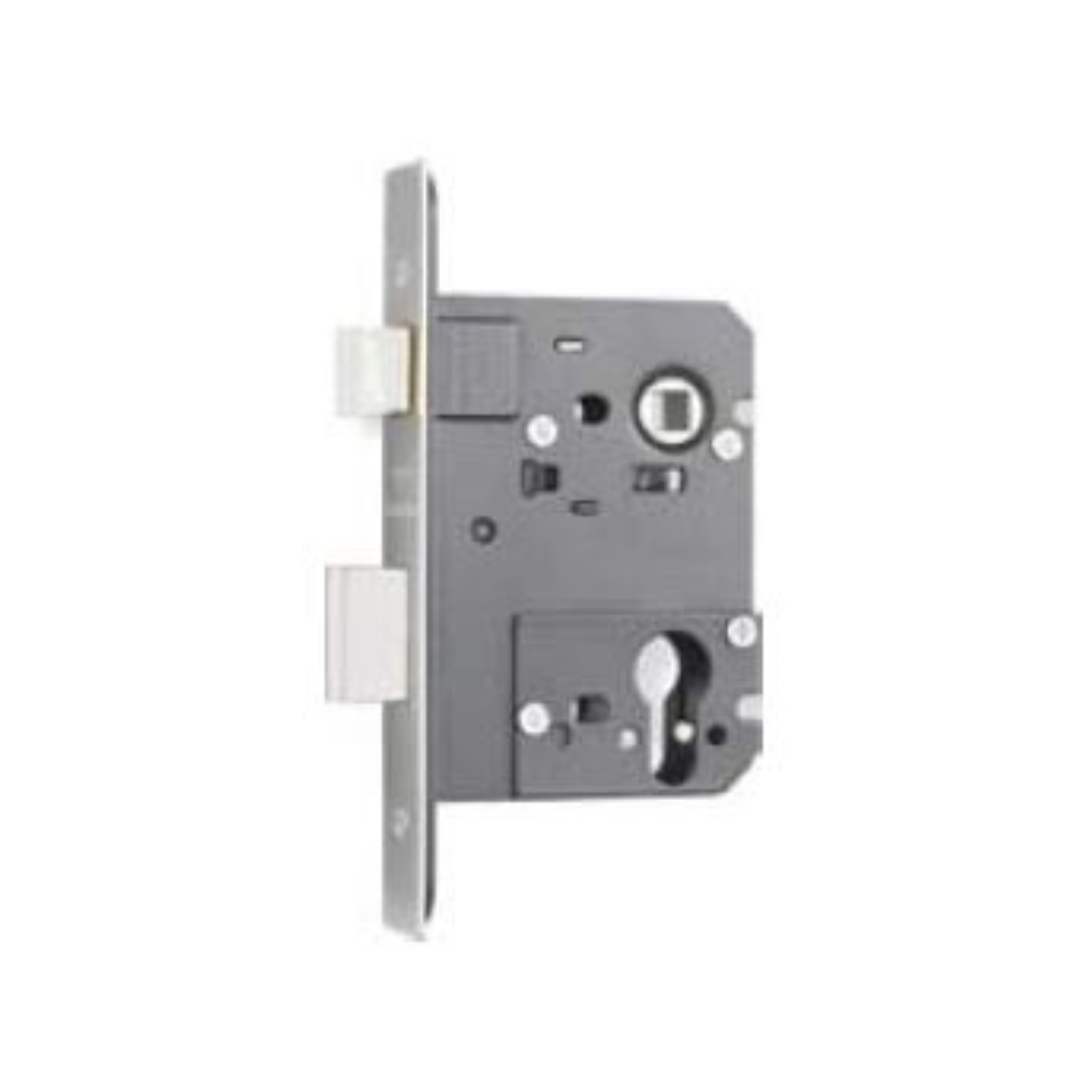 55210-57-20, Deadbolt Lock, Euro Cylinder, Excluding Cylinder, 57mm (Backset), 57mm (ctc), Stainless Steel, CISA