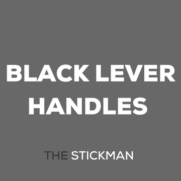 Main product view showing The Stickman Store Black Lever Handle — dark, sleek, and ready to stand out for doors.