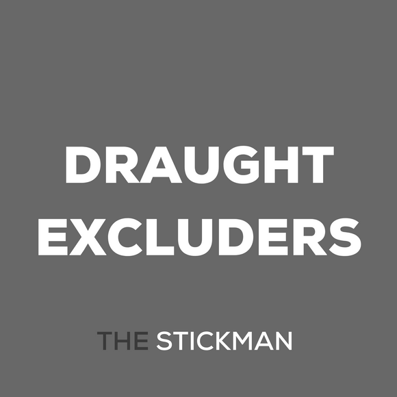 Main product view of The Stickman Store Door, made for doors with proper hardware with a bit of attitude.