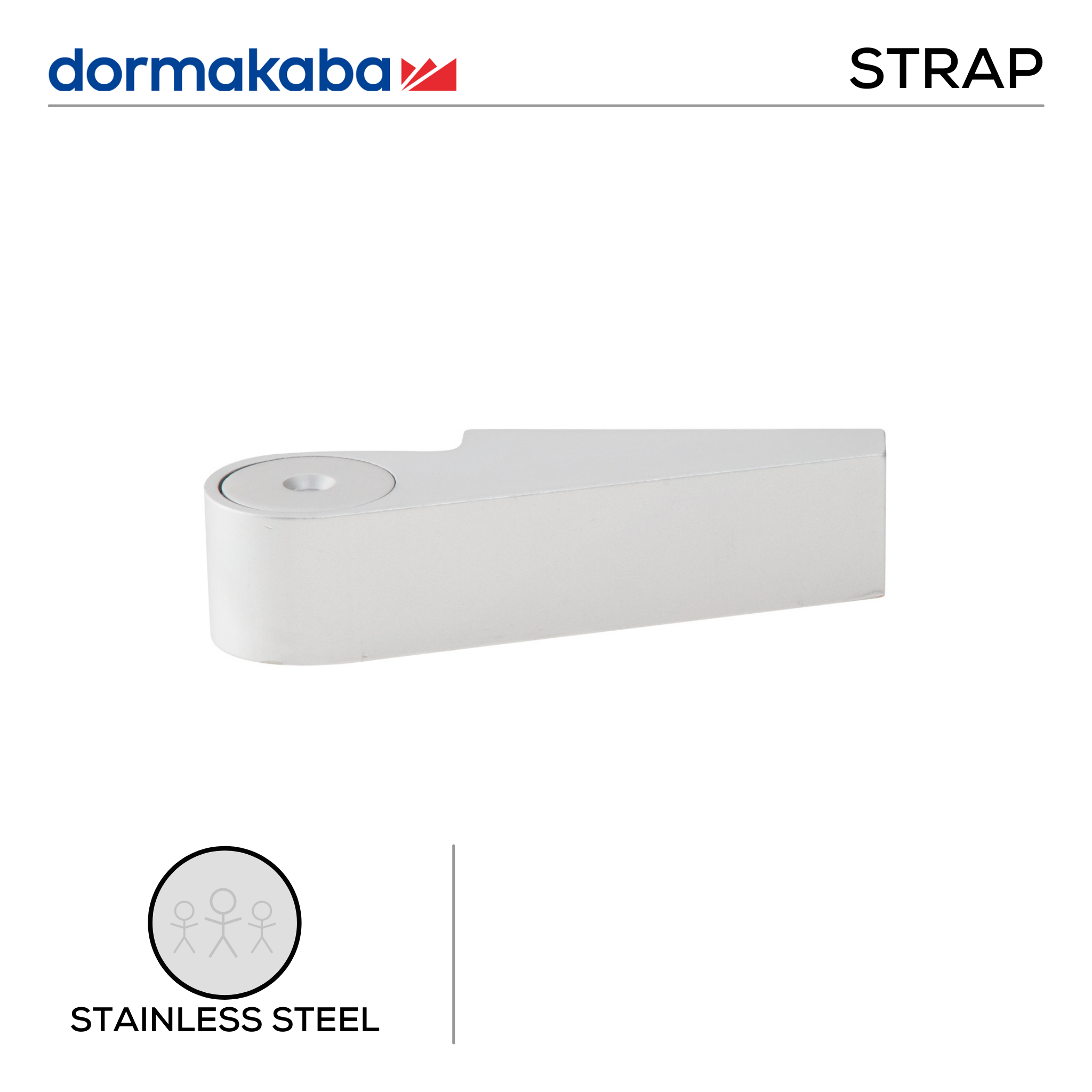 7459, Aluminium Strap, Single Action, Stainless Steel, DORMAKABA