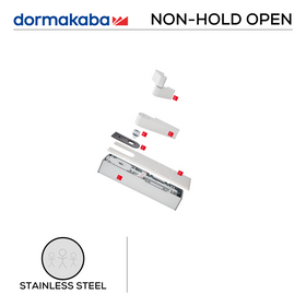 BTS75 SAT NHO Set, Floorspring Set, Single Action, Non Hold Open, 120 kg, 1100mm (w), Timber, EN 1-4, Standard, 7411K/56E Top Centre, 7411/56 Bottom Strap, DORMAKABA