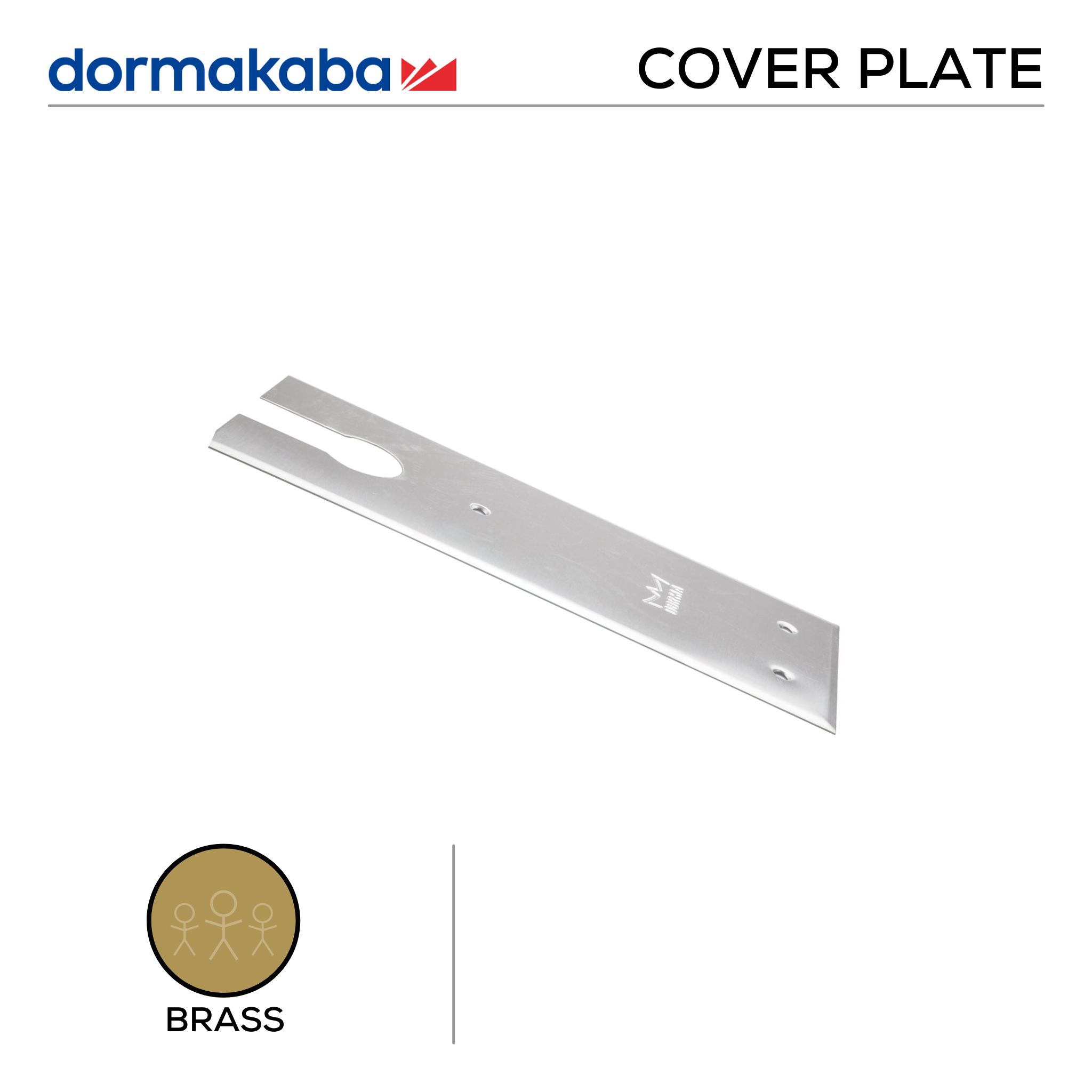 BTS 84 Cover Plate 8410B, Cover Plate, Brass, DORMAKABA