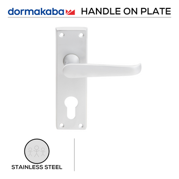 DORMAKABA Satin Chrome Cylinder Lock shown in main product view, giving patio and sliding doors solid gear with a sharp finish, 110mm (l).