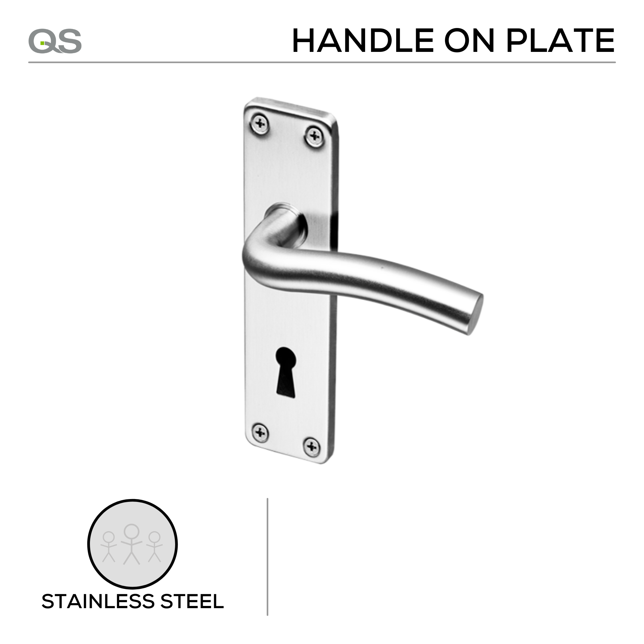 Coupe  Inari, Lever Handles, Tubular, On Plate, Stainless Steel, QS