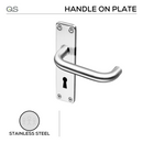 Coupe  Kiruna, Lever Handles, Tubular, On Plate, Stainless Steel, QS-1