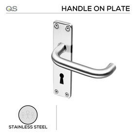 Coupe  Kiruna, Lever Handles, Tubular, On Plate, Stainless Steel, QS