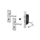 Coupe  Oslo 2 Lever lockset, Lever Handle, Coupé, On Plate, Stainless Steel, QS-2