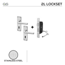 Coupe  Oslo 2 Lever lockset, Lever Handle, Coupé, On Plate, Stainless Steel, QS-1