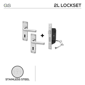 Coupe  Oslo 2 Lever lockset, Lever Handle, Coupé, On Plate, Stainless Steel, QS