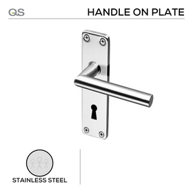 Coupe  Oulu, Lever Handles, Tubular, On Plate, Stainless Steel, QS