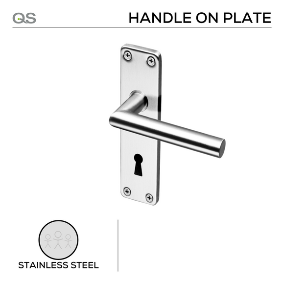 Coupe  Oulu, Lever Handles, Tubular, On Plate, Stainless Steel, QS