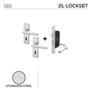 Coupe  Oulu 2 Lever lockset, Lever Handle, Coupé, On Plate, Stainless Steel, QS-1