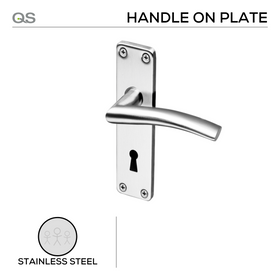 Coupe  Solna, Lever Handles, Tubular, On Plate, Stainless Steel, QS