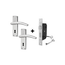 Coupe  Solna 2 Lever lockset, Lever Handle, Coupé, On Plate, Stainless Steel, QS-2