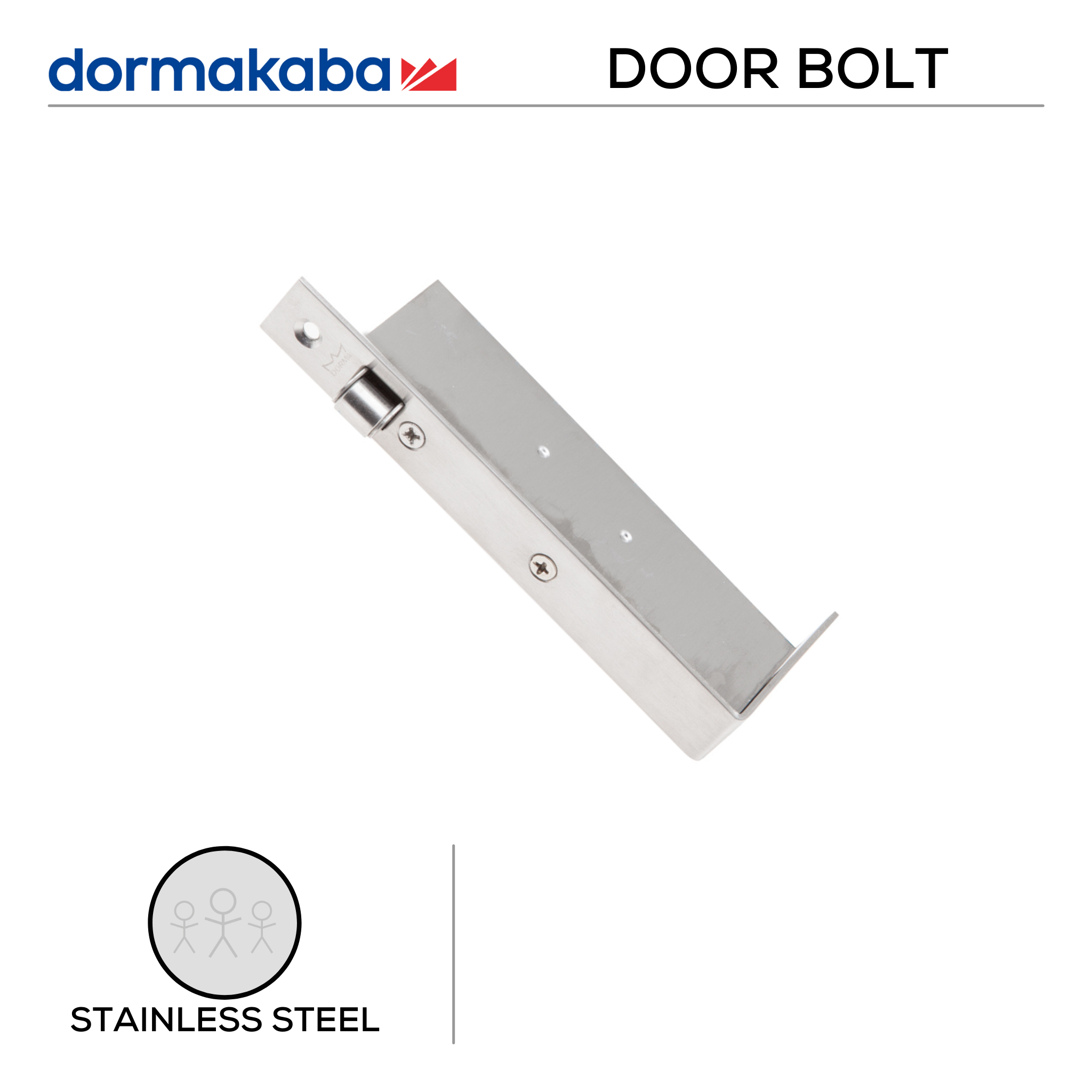 DAB-SS-019, Flush Bolt, Automatic, Straight, 147mm (l) x 55mm (w) x 20mm (t), Stainless Steel, DORMAKABA