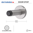 DDH-SS-020, Door Stop, 76.5mm (l) x 45mm (Ø), Stainless Steel, DORMAKABA-1