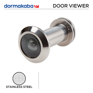 DORMAKABA Stainless Steel Door main product view for doors — strong stainless style, 55mm (l) x 30mm (Ø).