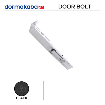 DORMAKABA Black Hinge for doors, main product view with bold black energy, 153mm (l) x 48mm (w).