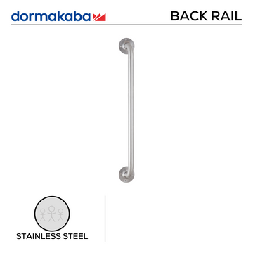 Main product view showing DORMAKABA Stainless Steel Door — tough stainless shine for doors, 800mm (l) x 206mm (w).