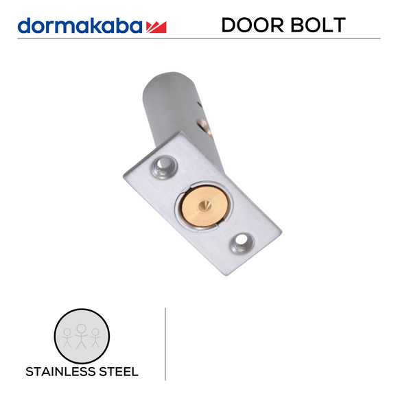 DMB-SS-021, Door Bolt with Key, 40mm (l) x 70mm (w) x 20mm (t), Stainless Steel, DORMAKABA