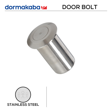 DORMAKABA Stainless Steel Door main product view for doors — strong stainless style, 38mm (l) x 19mm (Ø).