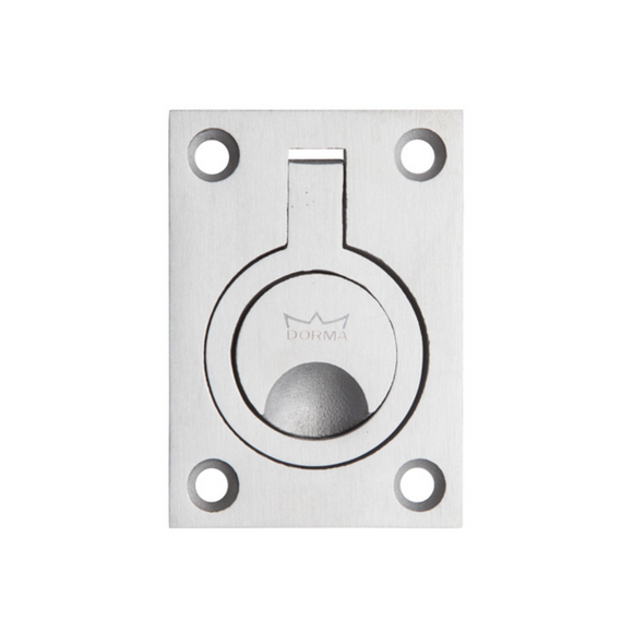 DRP-SS-023, Pull Handle, Recessed, Flush, Ring, 62mm (l) x 44mm (w), Stainless Steel, DORMAKABA