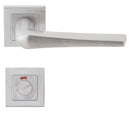 DSQ 903 Bathroom W/C, Lever Handles, Square, On Square Rose, With Bathroom (WC) Indicator Set - DSQ 005, 148mm (l), Stainless Steel, DORMAKABA-2