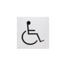DSS-133, Door Signage, Disabled , 150mm (l), 150mm (w), 1,2mm (t), Stainless Steel, DORMAKABA-2