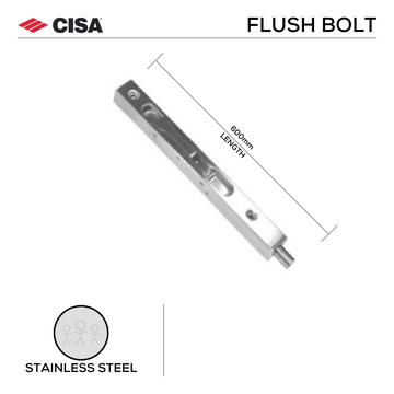 CISA Stainless Steel Door main product view; clean stainless confidence for a better door setup, 600mm (l) x 19mm (w).