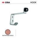 FHACH02.SRG, Hat & Coat Hook, Satin Rose Gold, CISA-1