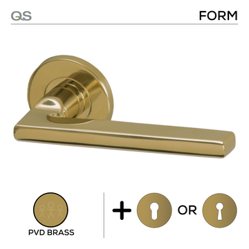 Main product view showing QS Brass Lever Handle — warm brass confidence for patio and sliding doors.