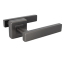 FS202.S._.MBL, Lever Handles, Form, On Square Rose, With Escutcheons, Matt Black, CISA-2