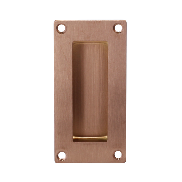 FP01.SRG, Flush Pull, Rectangular, 102mm (l) x 51mm (w), Satin Rose Gold, CISA