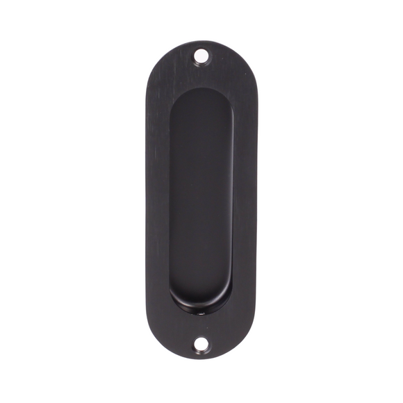 FP02.BL, Flush Pull, Oval, 120mm (l) x 41mm (w), Black, CISA