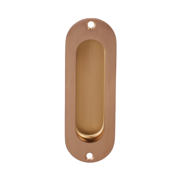 FP02.SRG, Flush Pull, Oval, 120mm (l) x 41mm (w), Satin Rose Gold, CISA
