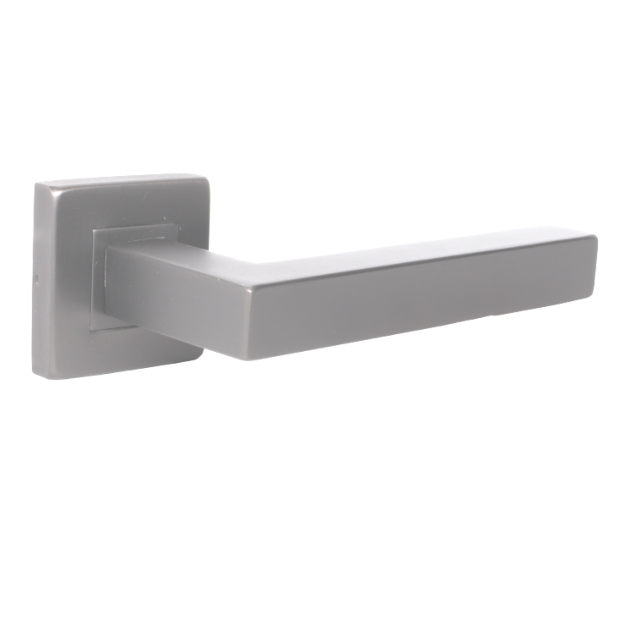 FS201.S._.SS, Lever Handles, Form, On Square Rose, With Escutcheons, S ...
