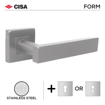 CISA Stainless Steel Lever Handle main product view for patio and sliding doors — strong stainless style.