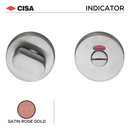 FWC.101.RL.SRG, WC Escutcheon, Round Rose, 53mm (h) x 53mm (w) x 8mm (t), Satin Rose Gold, CISA-1