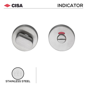 FWC.101.RL.SS, WC Escutcheon, Round Rose, 53mm (h) x 53mm (w) x 8mm (t), Stainless Steel, CISA