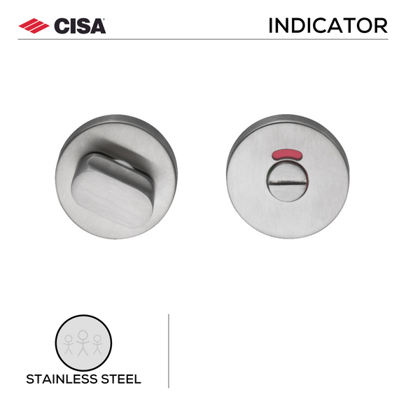 FWC.101.RL.SS, WC Escutcheon, Round Rose, 53mm (h) x 53mm (w) x 8mm (t), Stainless Steel, CISA