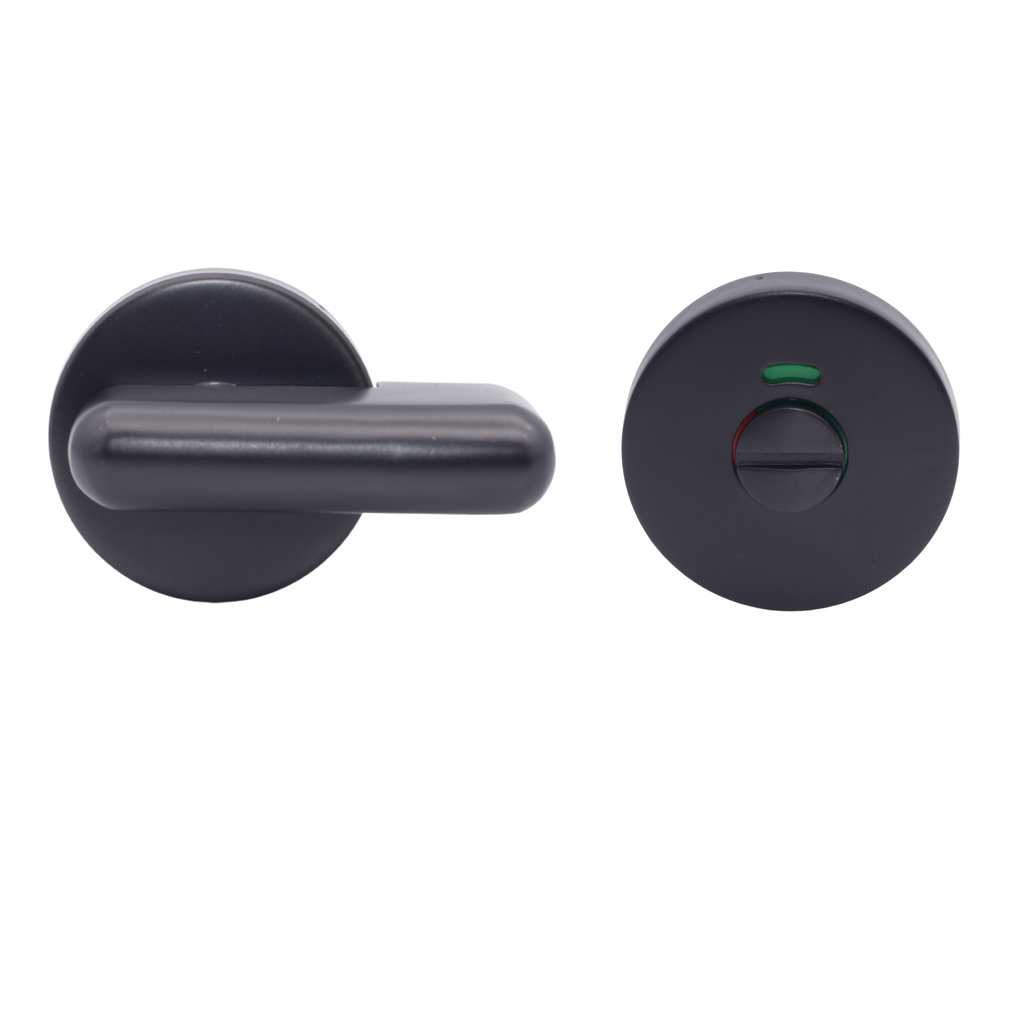 FWC.104.RL.MBL, WC Escutcheon, Round Rose, 53mm (h) x 53mm (w) x 8mm (t), Matt Black, CISA