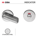 FWC.104.RL.SS, WC Escutcheon, Round Rose, 53mm (h) x 53mm (w) x 8mm (t), Stainless Steel, CISA-1