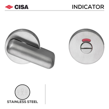 CISA Stainless Steel Escutcheon main product view; clean stainless confidence for a better door setup, 53mm (h) x 53mm (w).