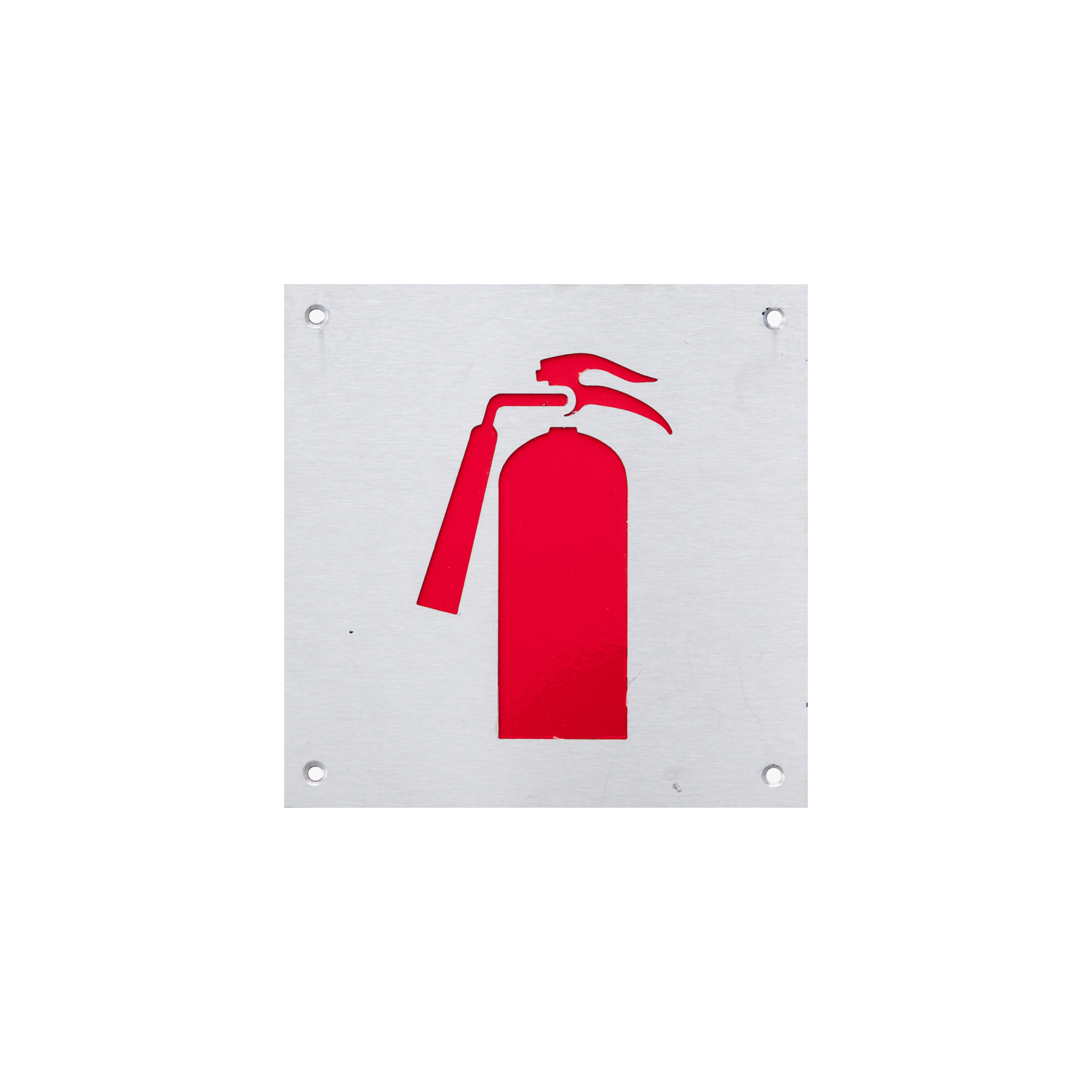 DSS-146, Door Signage, Fire Extinguisher , 150mm (l), 150mm (w), 1,2mm (t), Stainless Steel, DORMAKABA