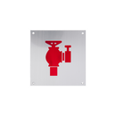 DSS-147, Door Signage, Fire Hydrant , 150mm (l), 150mm (w), 1,2mm (t), Stainless Steel, DORMAKABA-2