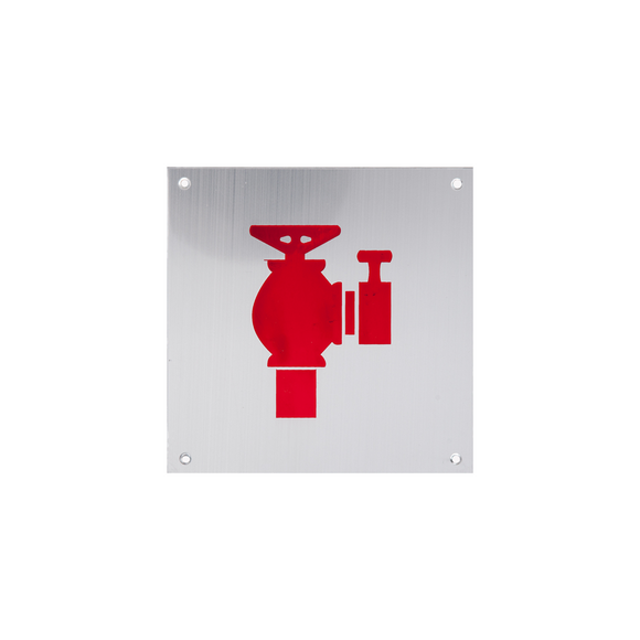 DSS-147, Door Signage, Fire Hydrant , 150mm (l), 150mm (w), 1,2mm (t), Stainless Steel, DORMAKABA