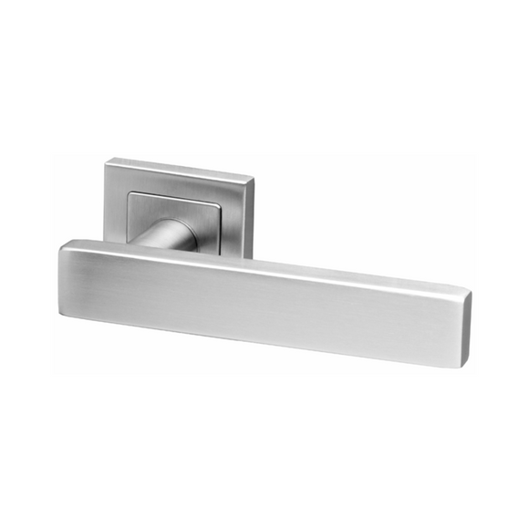QS Stainless Steel Lever Handle hardware detail for patio and sliding doors — strong stainless style.