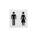 DSS-132, Door Signage, Male & Female , 150mm (l), 150mm (w), 1,2mm (t), Stainless Steel, DORMAKABA-2