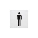 DSS-130, Door Signage, Male sign, 150mm (l), 150mm (w), 1,2mm (t), Stainless Steel, DORMAKABA-2