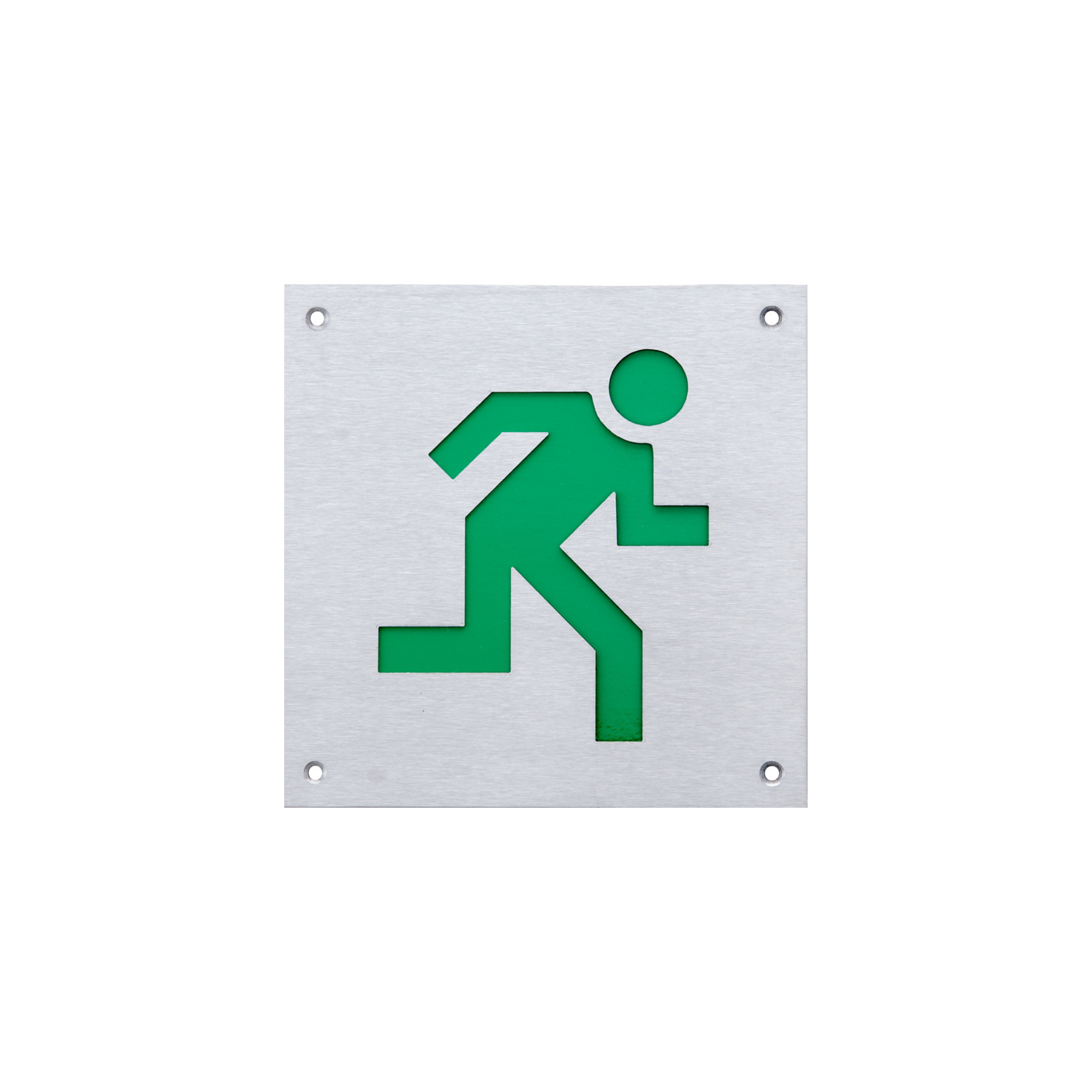 DSS-140, Door Signage, Man Running Right , 150mm (l), 150mm (w), 1,2mm (t), Stainless Steel, DORMAKABA